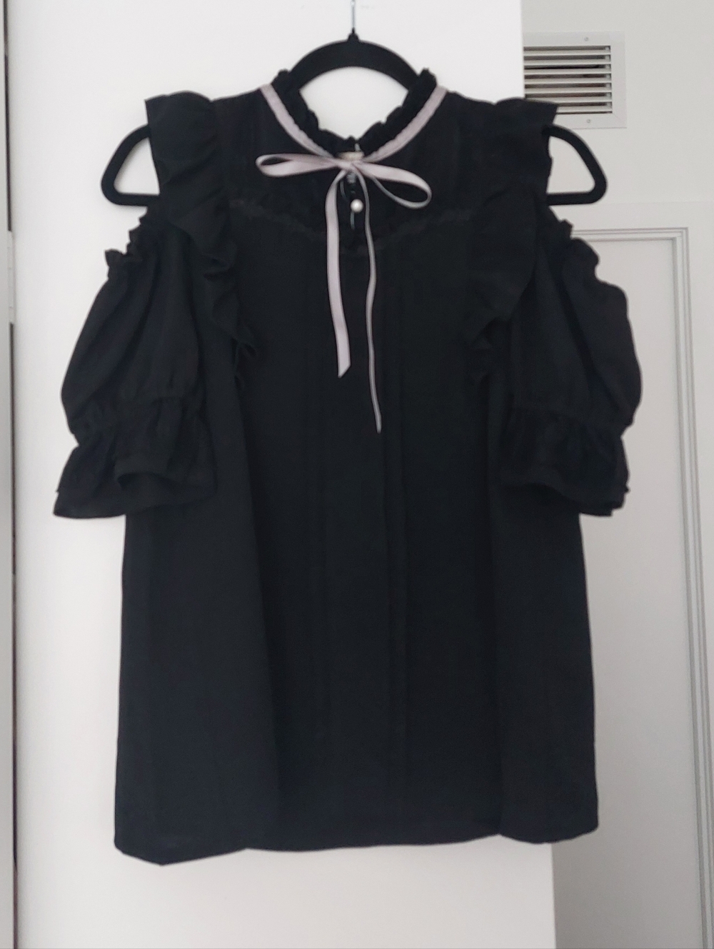 Axes Femme | Black Off Shoulder Blouse